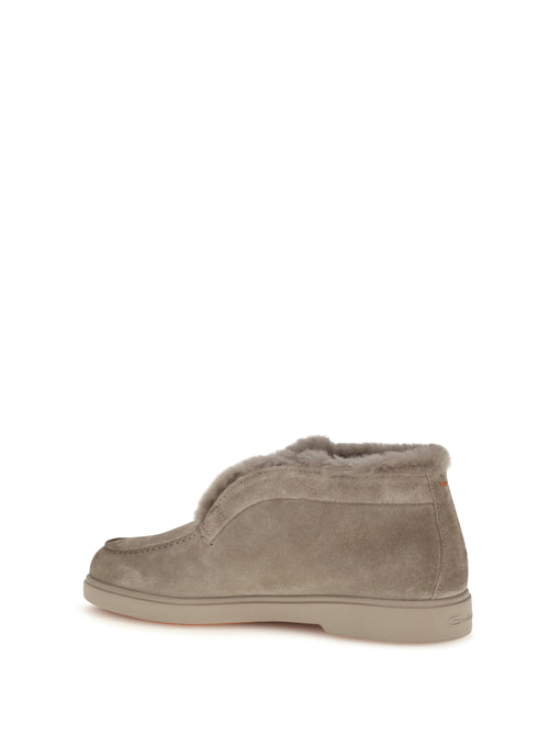 Santoni Fortune suede Ankle Boots - Brown