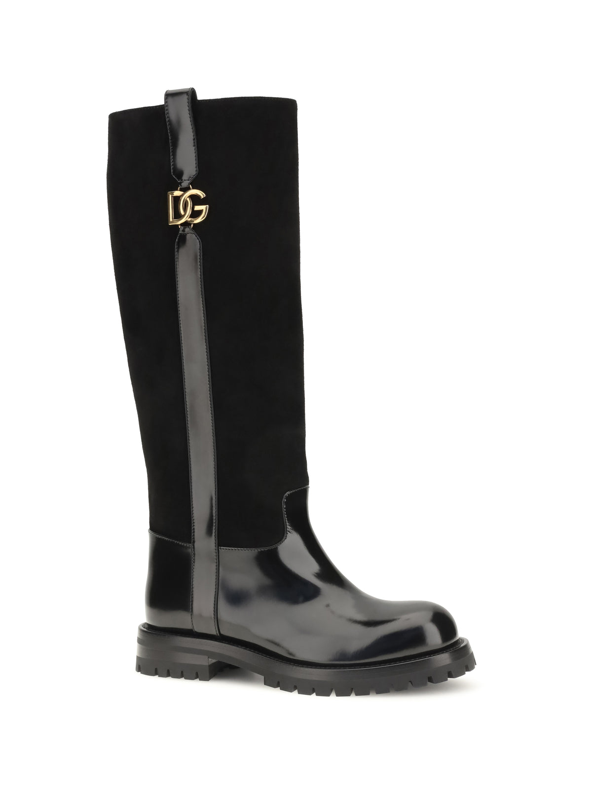 Dolce & Gabbana High suede and smooth leather Boots - Black/Black