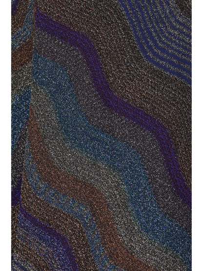 Missoni Sequined chevron lamé viscose long Skirt - Multiblu/Violet/Orange