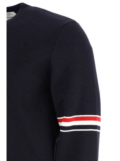 Thom Browne Cotton crewneck Sweater - Navy