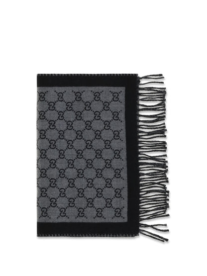 Gucci GG jacquard wool Scarf - Flanner/Black