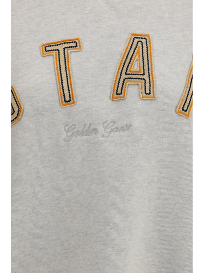 GOLDEN GOOSE Sweatshirt crewneck in cotton with contrasting logo