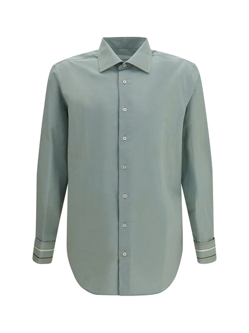 Prada Cotton Shirt with a worn-in effect - Agave