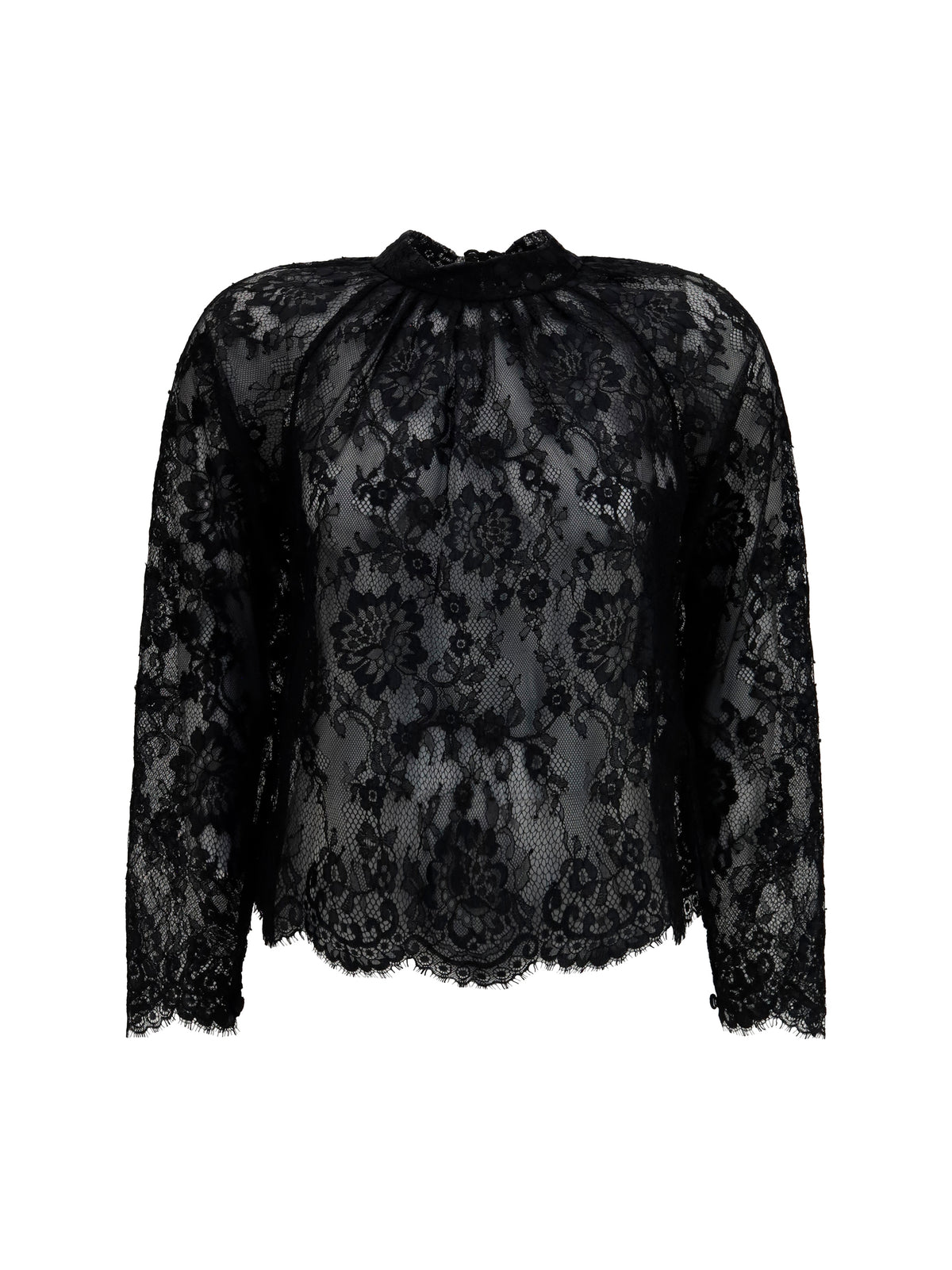 Self-Portrait Lace Blouse - Black