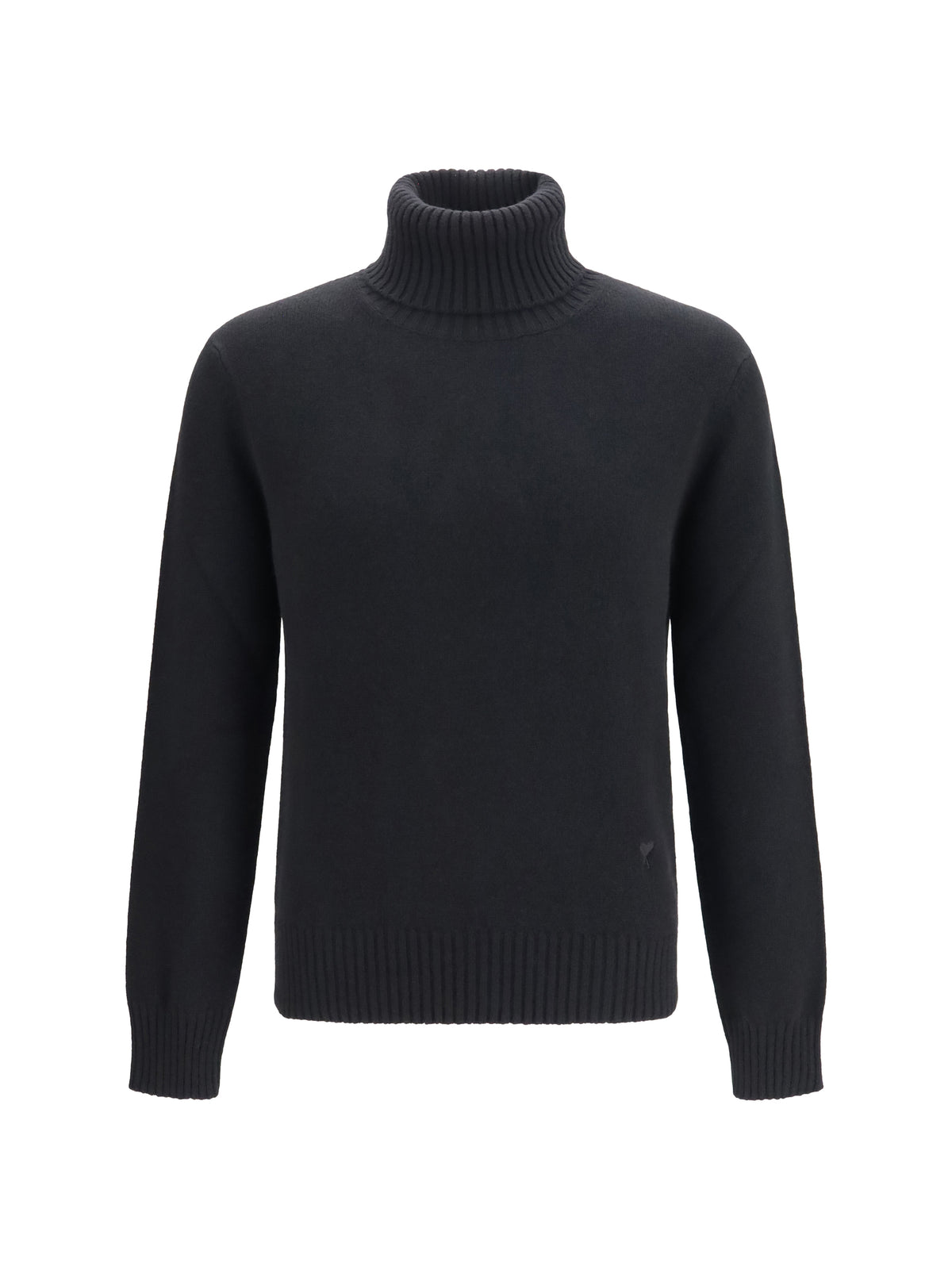 Ami Paris Embroidered logo high-neck Sweater - Noir