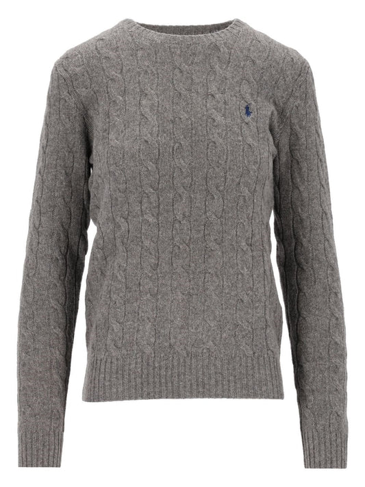 Polo Ralph Lauren Cable-Knit Wool And Cashmere Crewneck Sweater - Grey