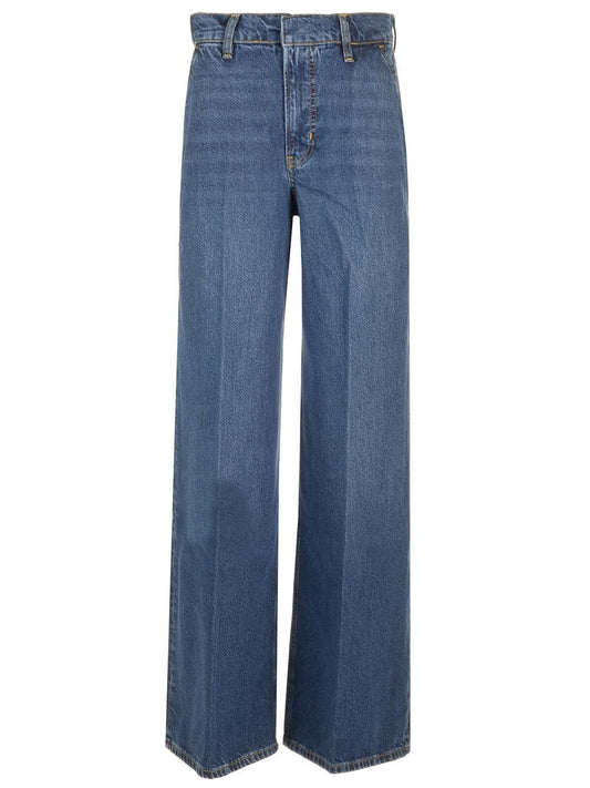 Frame Wide Leg Jeans - Blue