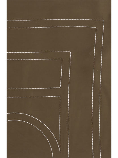 Toteme Silk Scarf with embroidery - Mocha