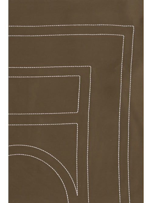 Toteme Silk Scarf with embroidery - Mocha