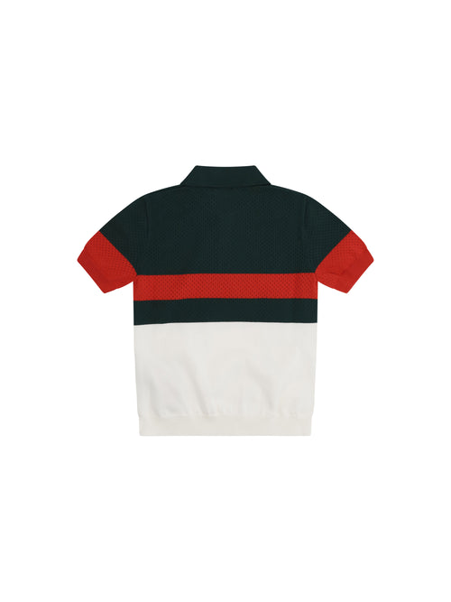Gucci Cotton Polo shirt for Boy - White/Green/Red