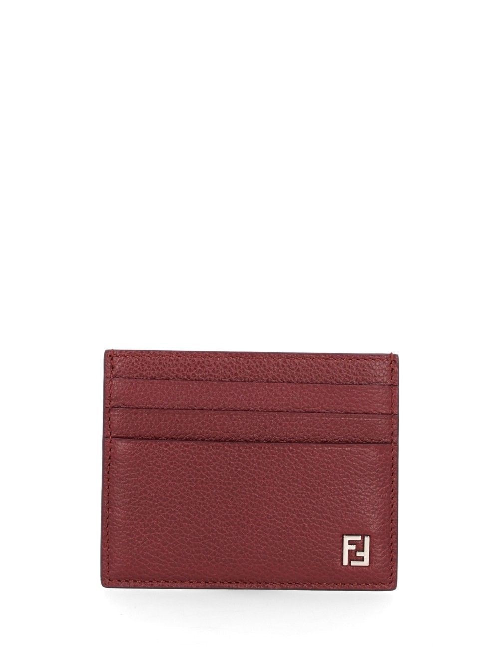 Fendi "Araya" Card Holder - Bordeaux