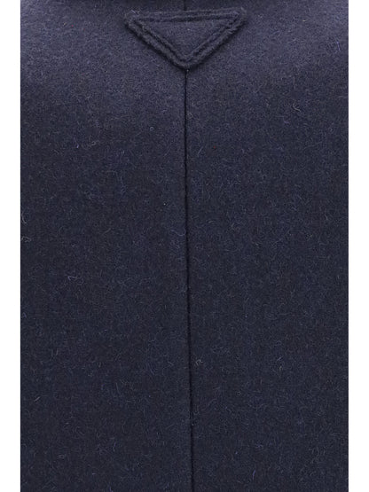 Prada Shetland wool double breasted Coat - Bleu