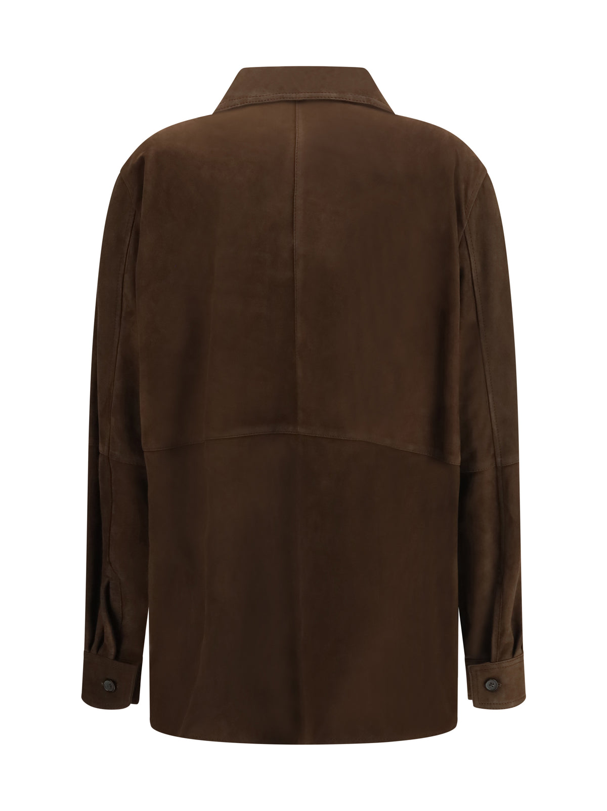 Toteme Suede Shirt Jacket - Bark