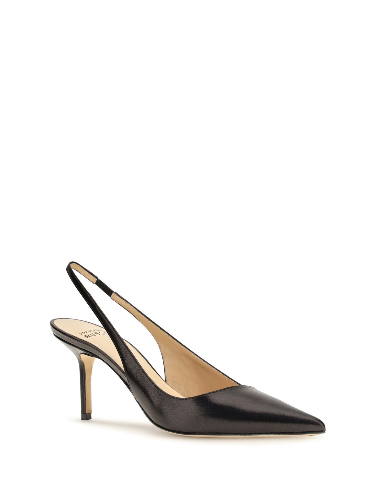 Francesco Russo Asymmetric Slingback Pumps - Black