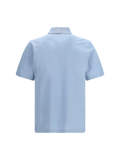 FERRAGAMO V-neck Polo with jacquard pocket detail