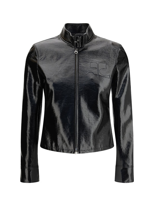 Courrèges City vinyl Jacket - Black