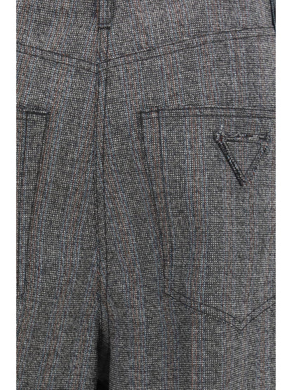 Prada Mouliné wool Pants - Black
