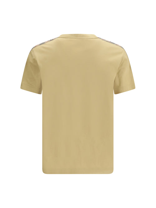 Burberry T-shirt with Check trims - Flax