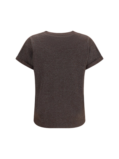 BRUNELLO CUCINELLI Cashmere glitter T-shirt