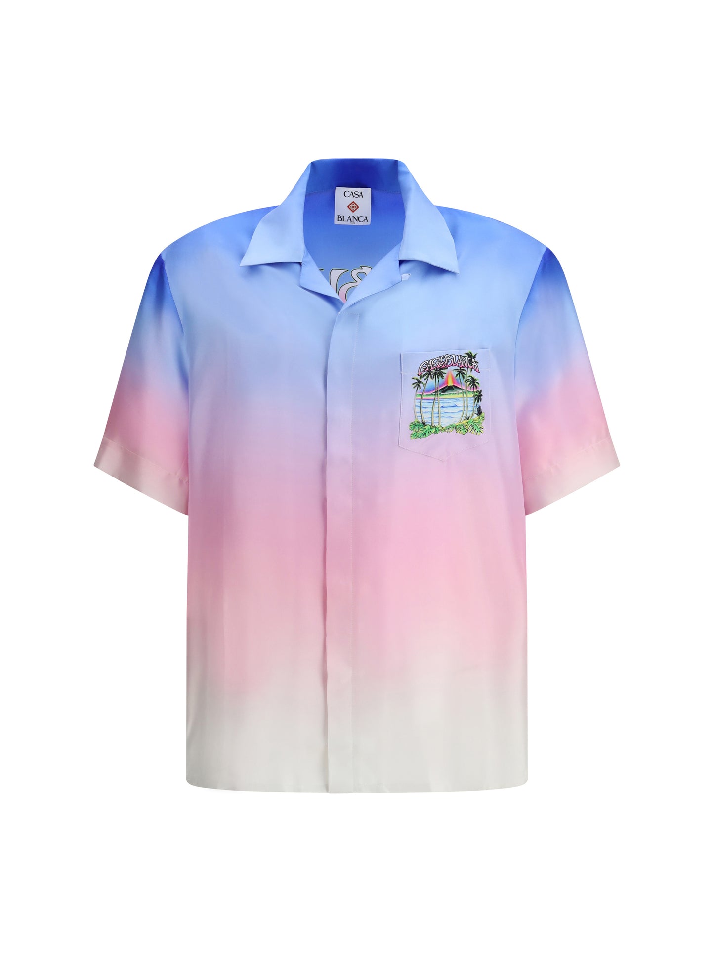 CASABLANCA Volcano short-sleeved silk Shirt