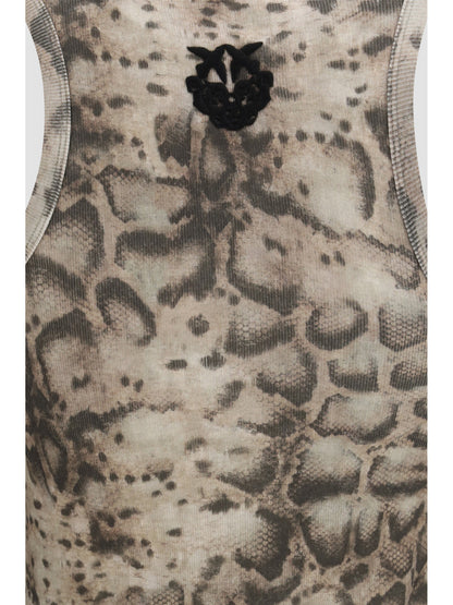 PINKO Snakeskin-print tank Top