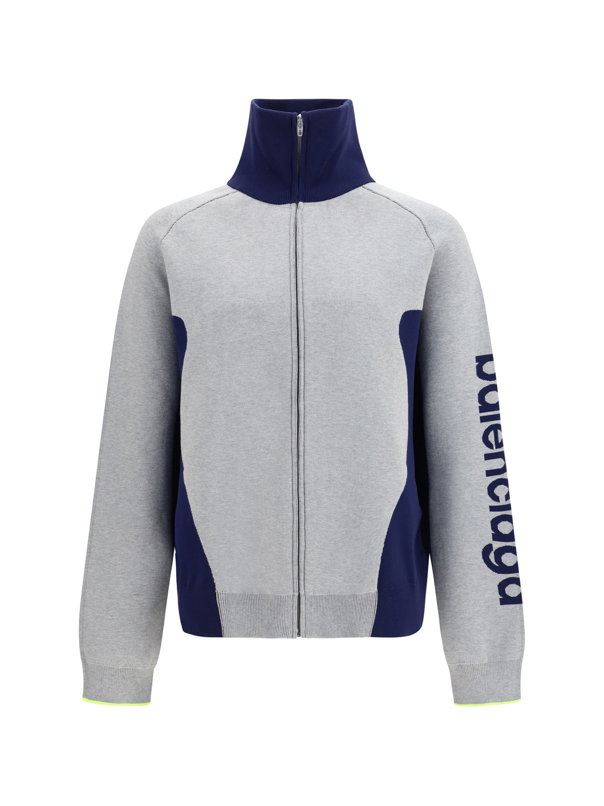 Balenciaga Bodys zip knit Sweater - Grey/Navy