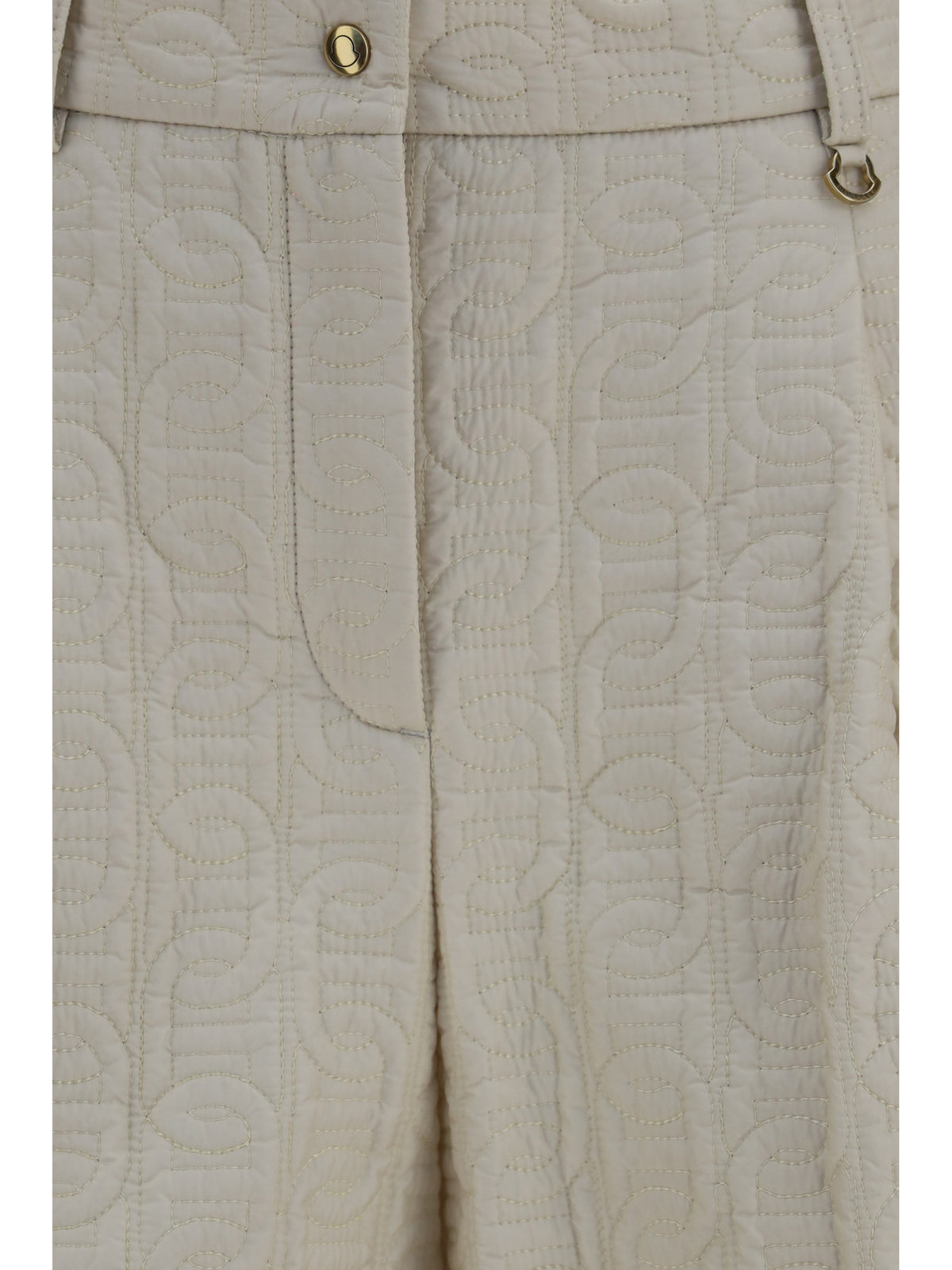 Moncler Logo Shorts - Light Beige
