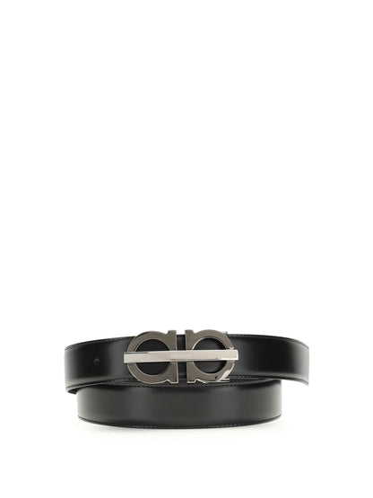 FERRAGAMO Reversible and adjustable Gancini Belt