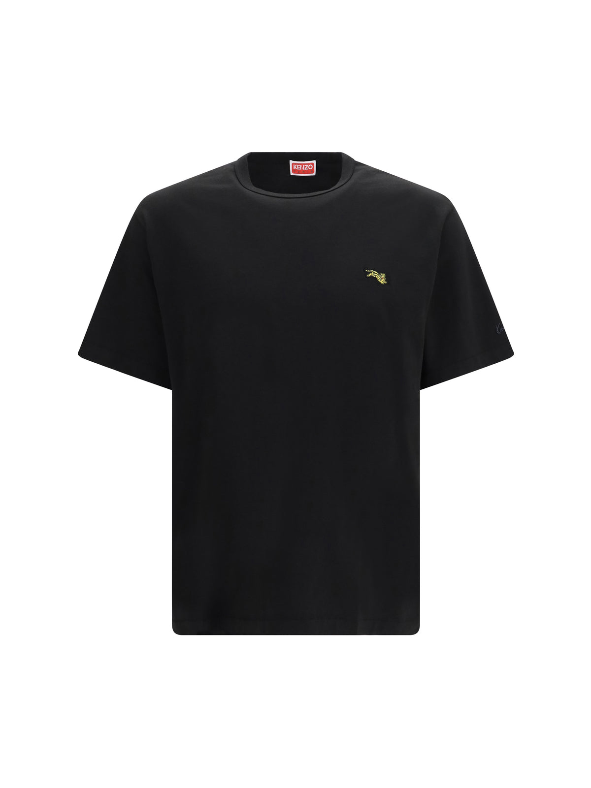 Kenzo Kenzo Jumping Tiger embroidered cotton T-shirt - Black