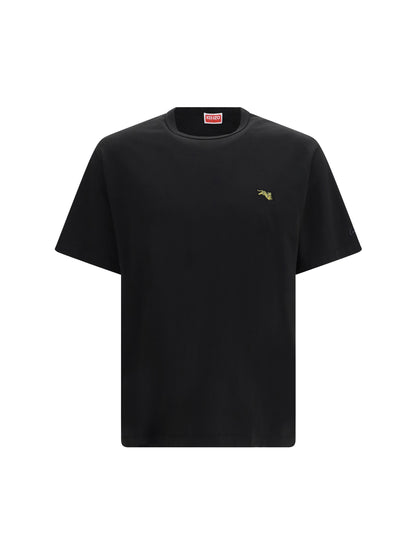 Kenzo Kenzo Jumping Tiger embroidered cotton T-shirt - Black