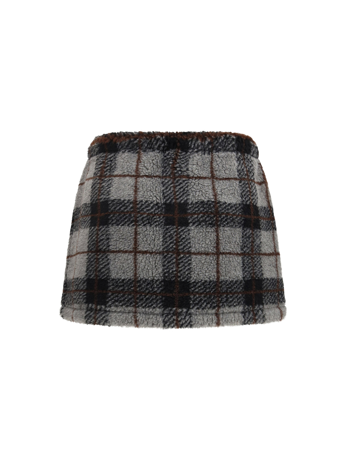 Miu Miu Check mini Skirt - Grigio+Nero