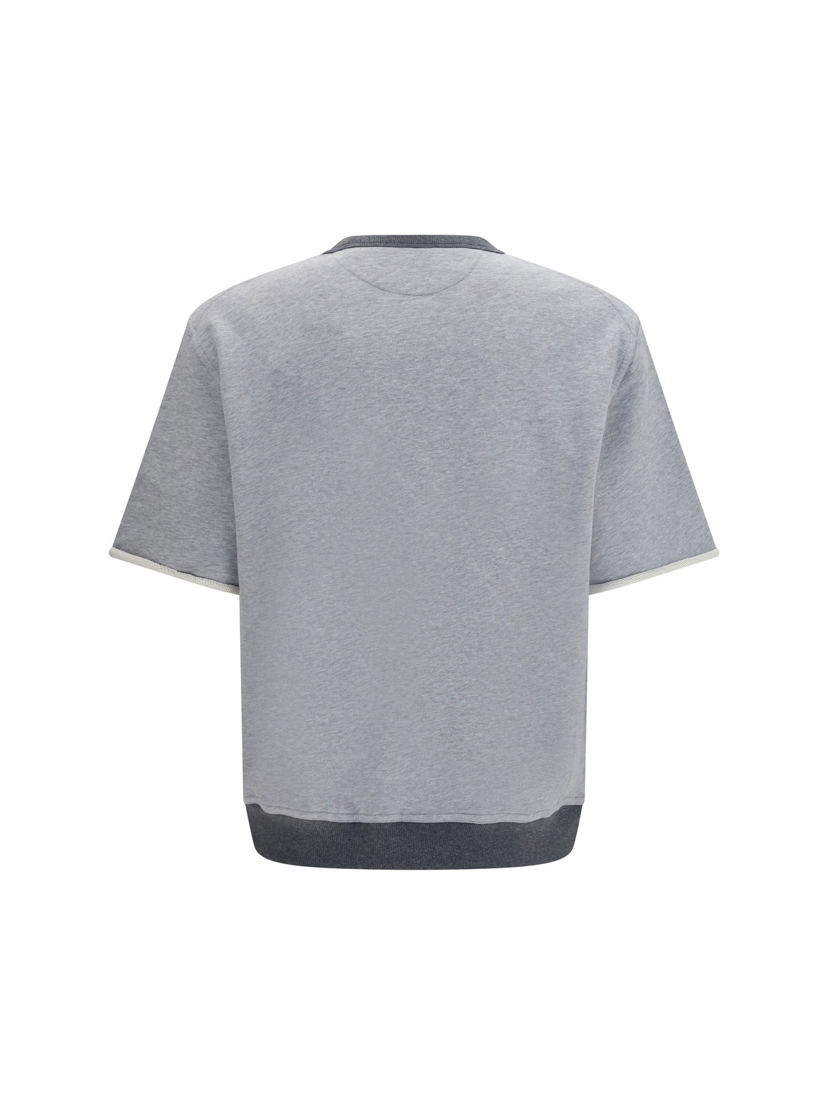 Brunello Cucinelli Melange fabric T-shirt - Grigio+Piombo