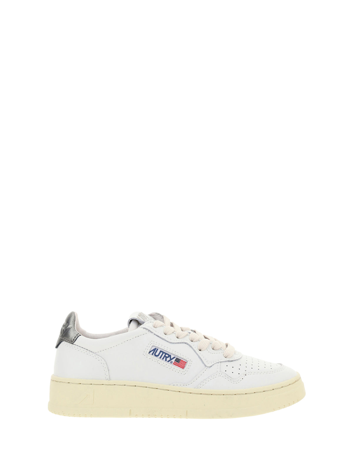 Autry Leather Sneakers - Wht/Silver