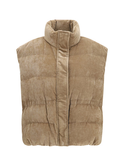 Brunello Cucinelli Sleeveless padded Vest - Cappuccino