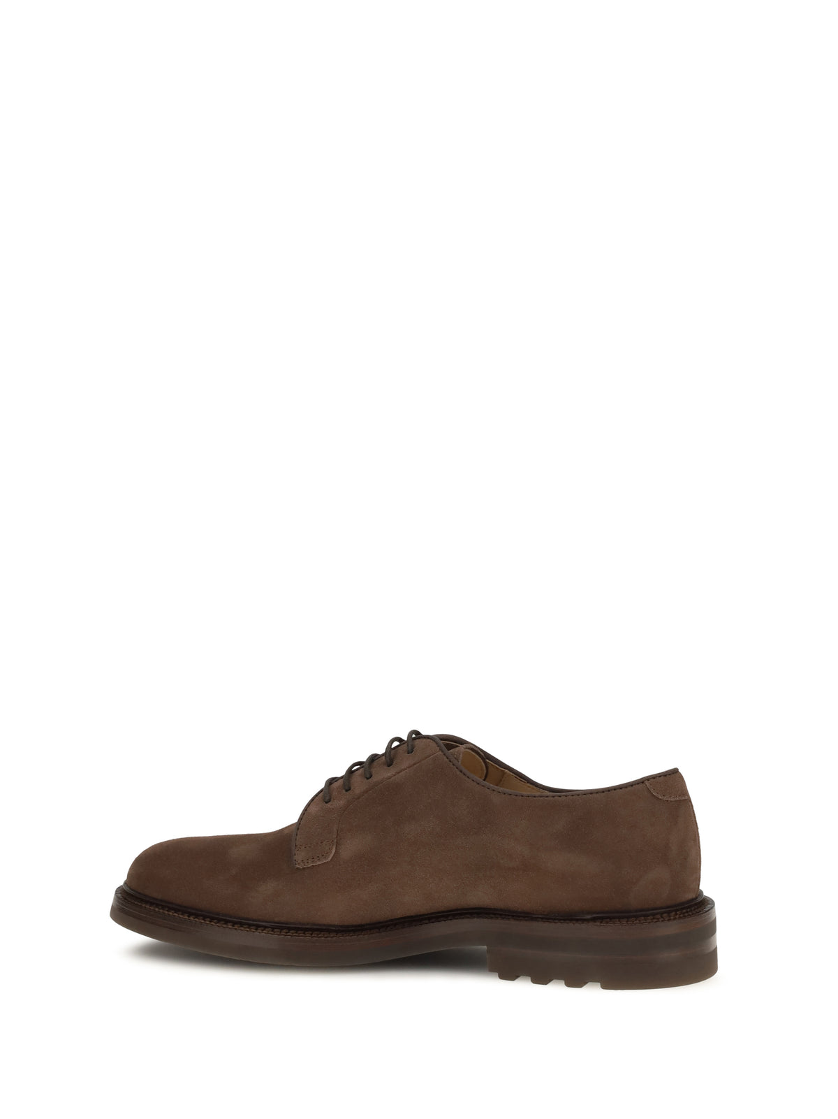 Brunello Cucinelli Suede Lace-Up Shoes - Mushroom