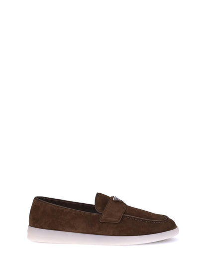 Prada Suede Loafers - Cacao