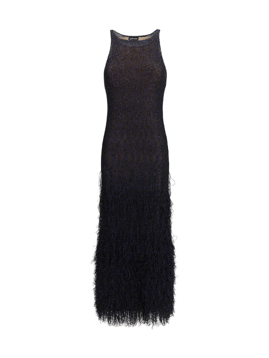 GIORGIO ARMANI Long sequin-knit Dress