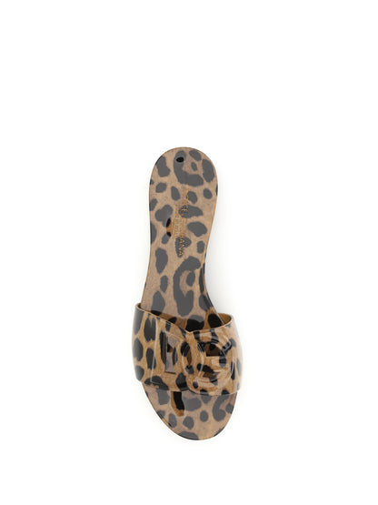 Dolce & Gabbana Rubber Sandals with leopard print - Leo New