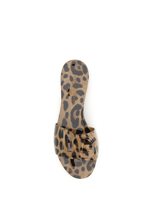 Dolce & Gabbana Rubber Sandals with leopard print - Leo New