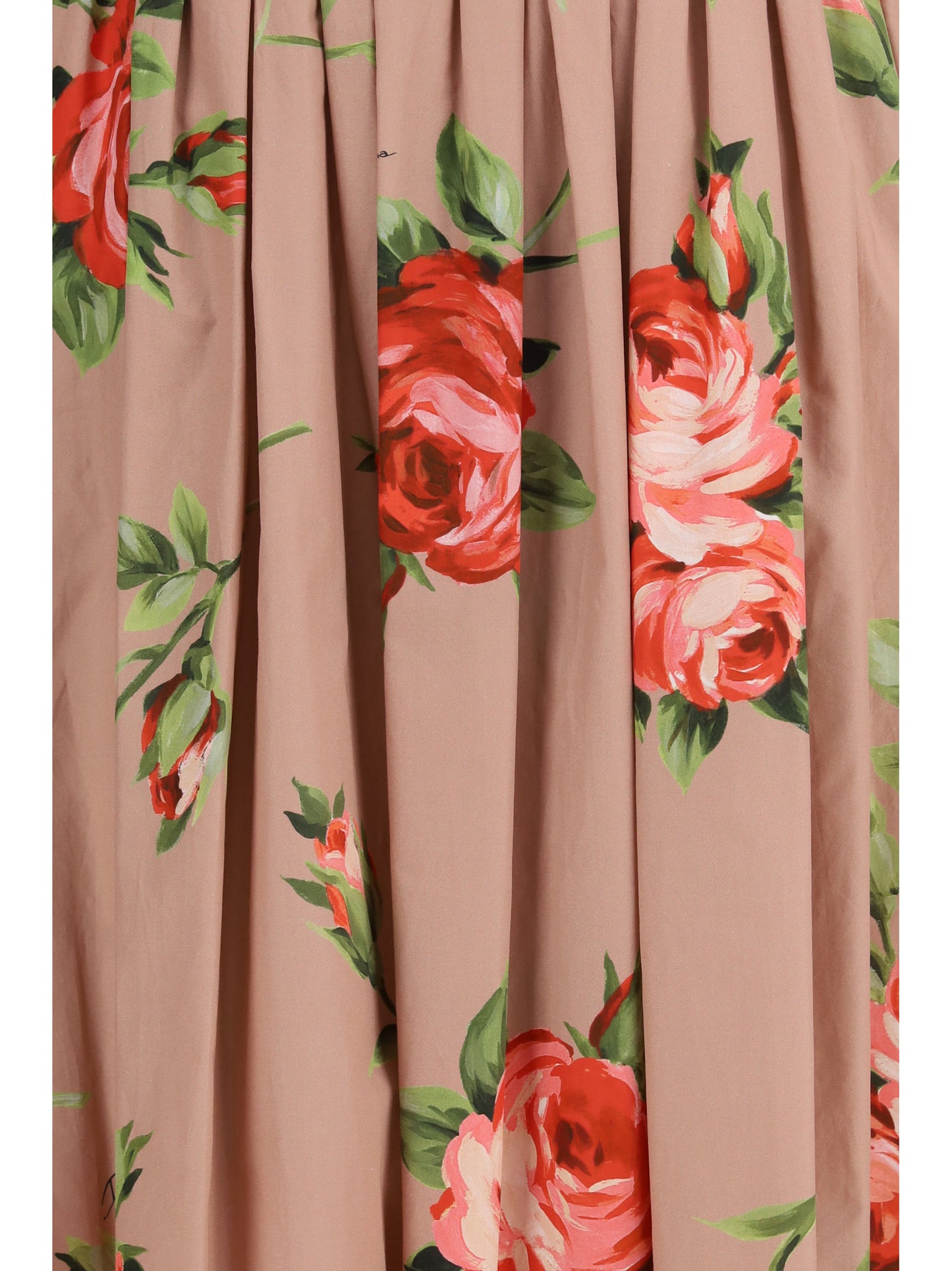 DOLCE & GABBANA Cotton Dress with rose bouquet print