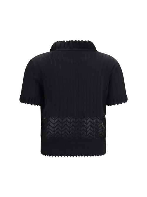 Alexander McQueen Open-knit T-shirt - Black