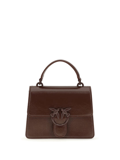PINKO Shiny leather Love One Top mini Handbag