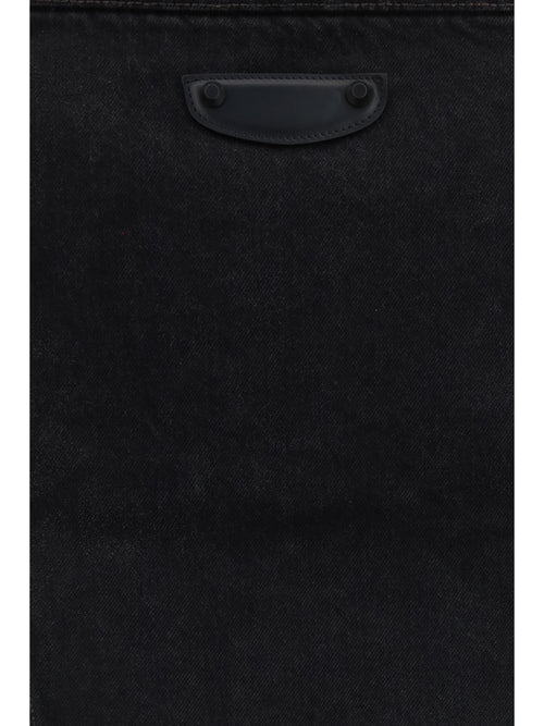Balenciaga Wrap organic Japanese denim Jacket - Lt Vint Blck W Eff