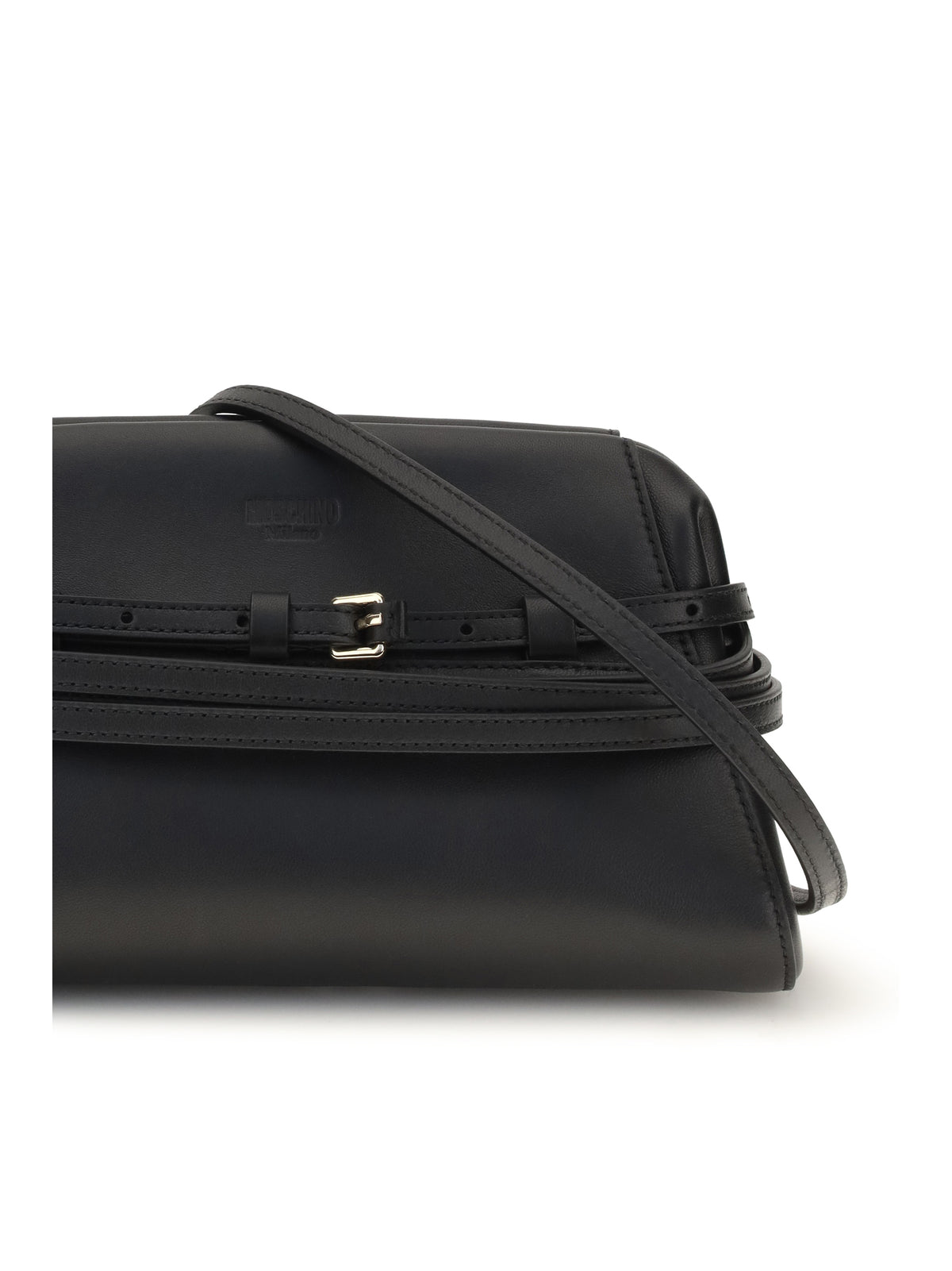 Moschino Belt-detail Clutch - Black