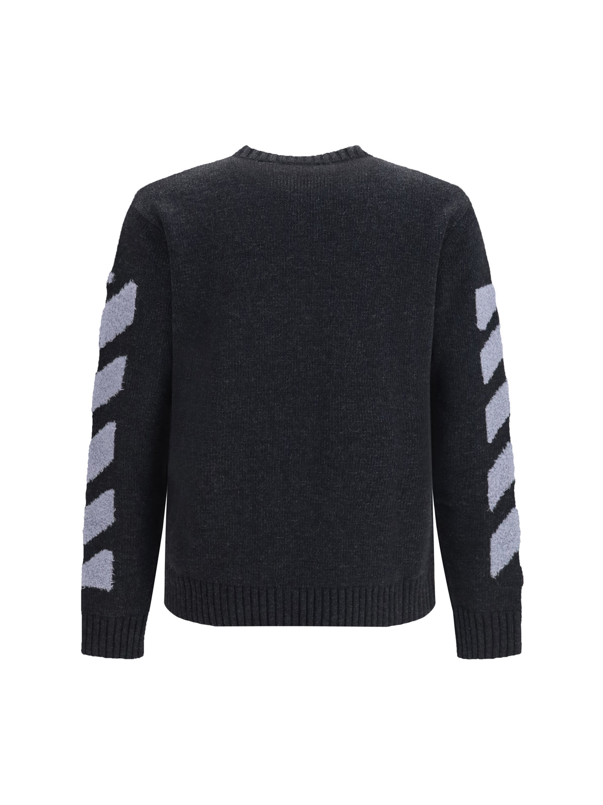 Off-White Diag Fuzzy crewneck Sweater - Anthracite