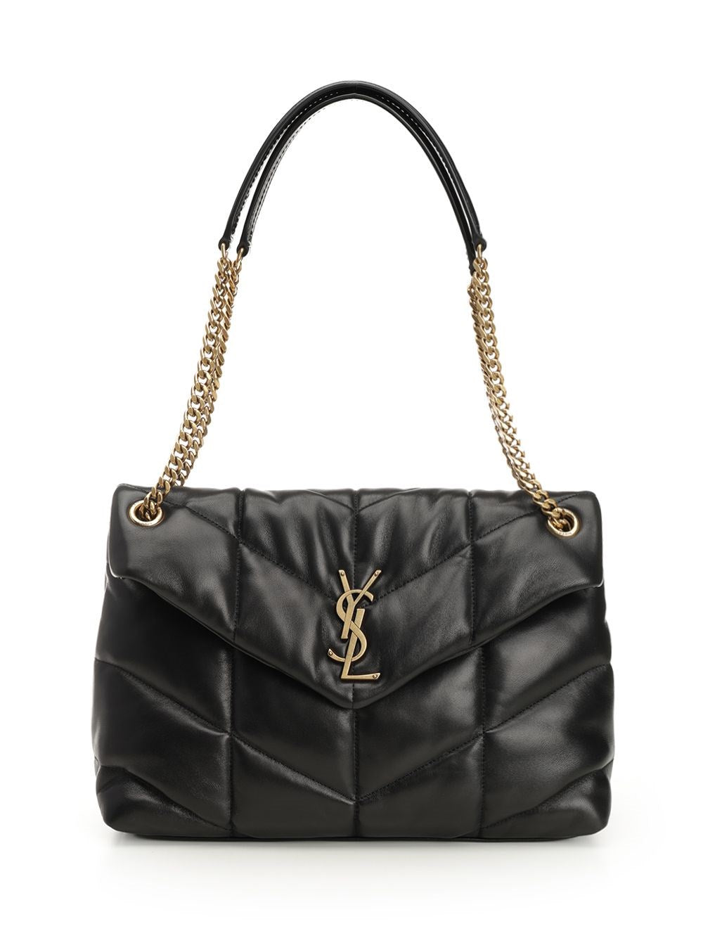 Saint Laurent Loulou Puffer Medium Bag - Black