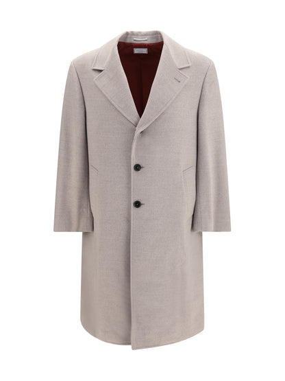 Brunello Cucinelli Virgin Wool Coat - Roccia+Rubino