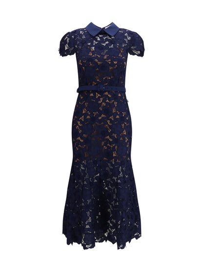 SELF-PORTRAIT Guipure lace midi Dress
