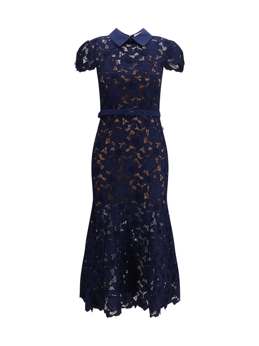 SELF-PORTRAIT Guipure lace midi Dress