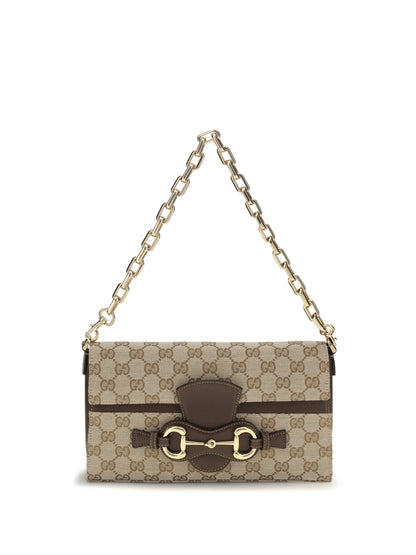 Gucci Medium Horsebit Ristretto Shoulder Bag - Vint.Sand/Dk Brown